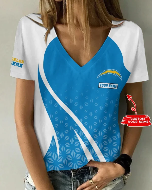 Los Angeles Chargers Summer New Women's Short Sleeve T-shirt 3D Trending 2025 AGCWTS915