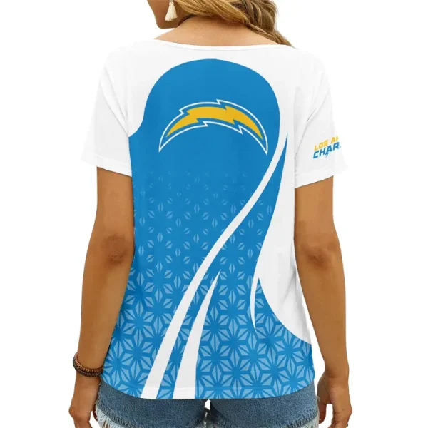 Los Angeles Chargers Summer New Women's Short Sleeve T-shirt 3D Trending 2025 AGCWTS915 - Image 2