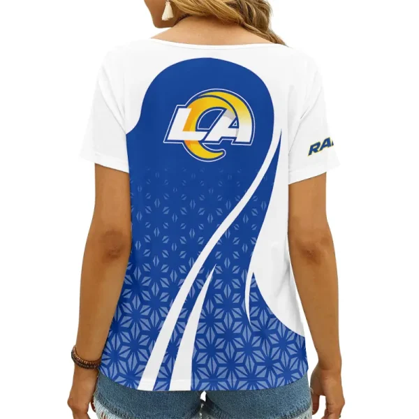 Los Angeles Rams Summer New Women's Short Sleeve T-shirt 3D Trending 2025 AGCWTS916 - Image 2