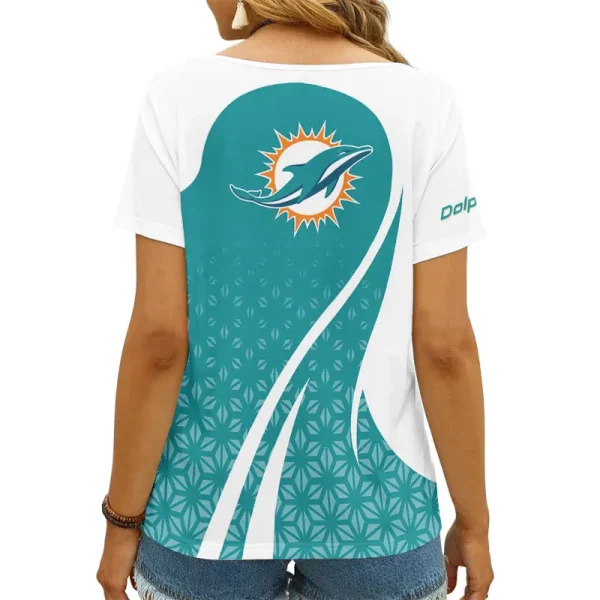 Miami Dolphins Summer New Women's Short Sleeve T-shirt 3D Trending 2025 AGCWTS917 - Image 2