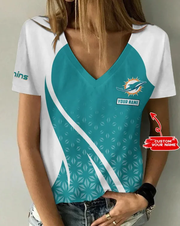 Miami Dolphins Summer New Women's Short Sleeve T-shirt 3D Trending 2025 AGCWTS917