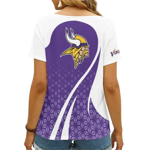 Minnesota Vikings Summer New Women's Short Sleeve T-shirt 3D Trending 2025 AGCWTS918 - Image 2