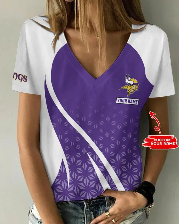 Minnesota Vikings Summer New Women's Short Sleeve T-shirt 3D Trending 2025 AGCWTS918