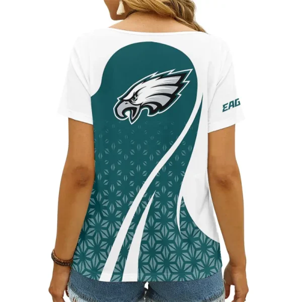 Philadelphia Eagles Summer New Women's Short Sleeve T-shirt 3D Trending 2025 AGCWTS923 - Image 2