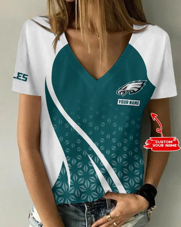 Philadelphia Eagles Summer New Women's Short Sleeve T-shirt 3D Trending 2025 AGCWTS923