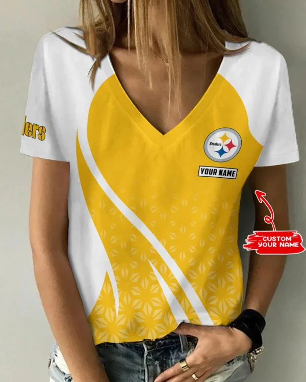 Pittsburgh Steelers Summer New Women's Short Sleeve T-shirt 3D Trending 2025 AGCWTS924