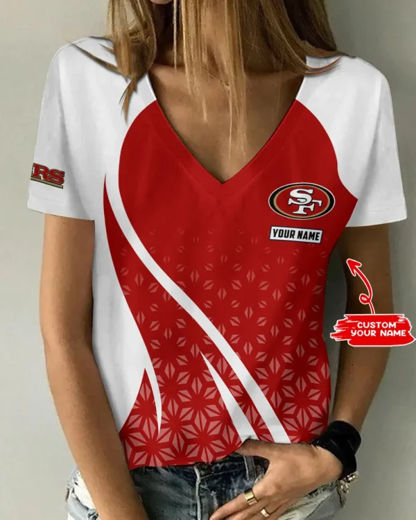 San Francisco 49ers Summer New Women's Short Sleeve T-shirt 3D Trending 2025 AGCWTS925