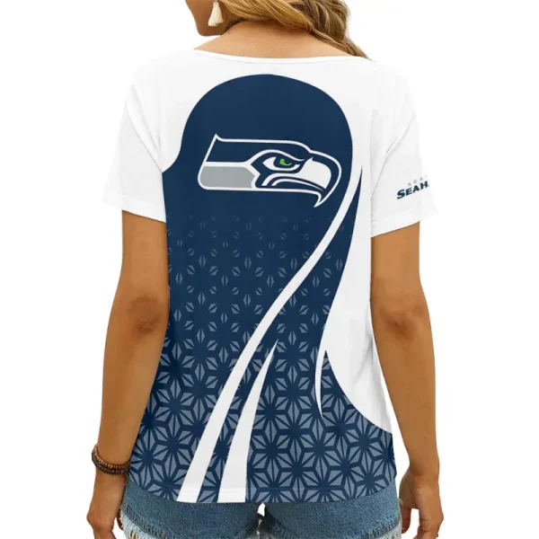 Seattle Seahawks Summer New Women's Short Sleeve T-shirt 3D Trending 2025 AGCWTS926 - Image 2