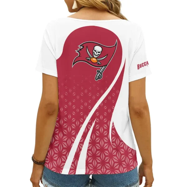 Tampa Bay Buccaneers Summer New Women's Short Sleeve T-shirt 3D Trending 2025 AGCWTS927 - Image 2