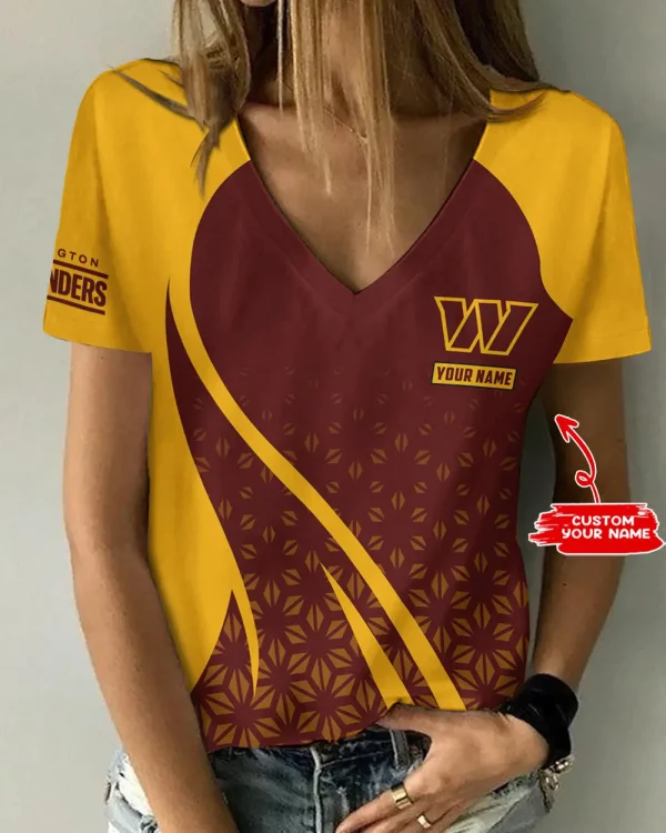 Washington Commanders Summer New Women's Short Sleeve T-shirt 3D Trending 2025 AGCWTS929
