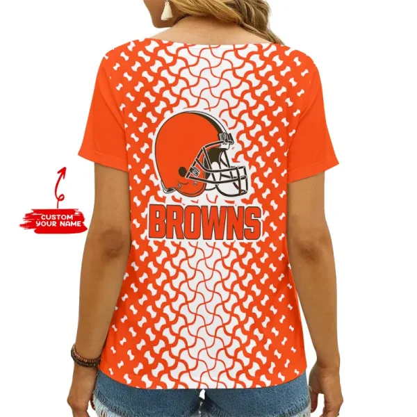 Cleveland Browns Summer New Women's Short Sleeve T-shirt 3D Trending 2025 AGCWTS943 - Image 2