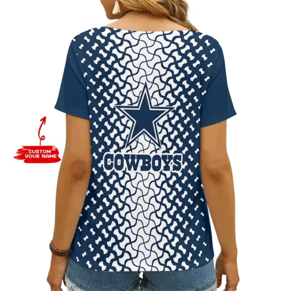 Dallas Cowboys Summer New Women's Short Sleeve T-shirt 3D Trending 2025 AGCWTS944 - Image 2
