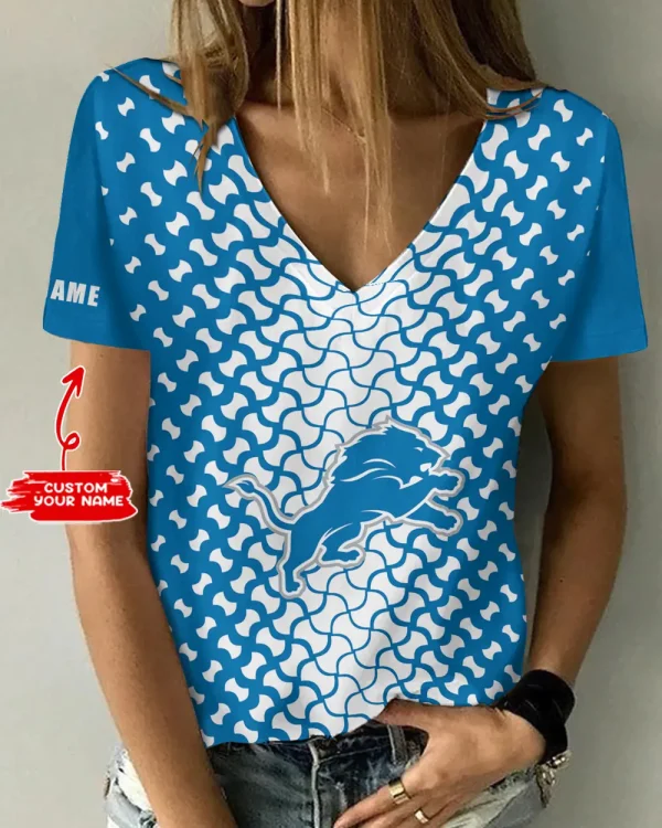Detroit Lions Summer New Women's Short Sleeve T-shirt 3D Trending 2025 AGCWTS946