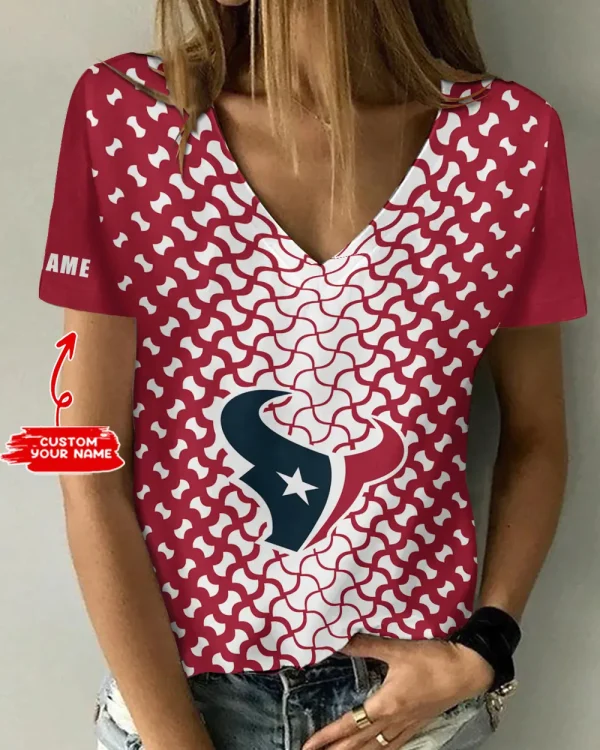 Houston Texans Summer New Women's Short Sleeve T-shirt 3D Trending 2025 AGCWTS948