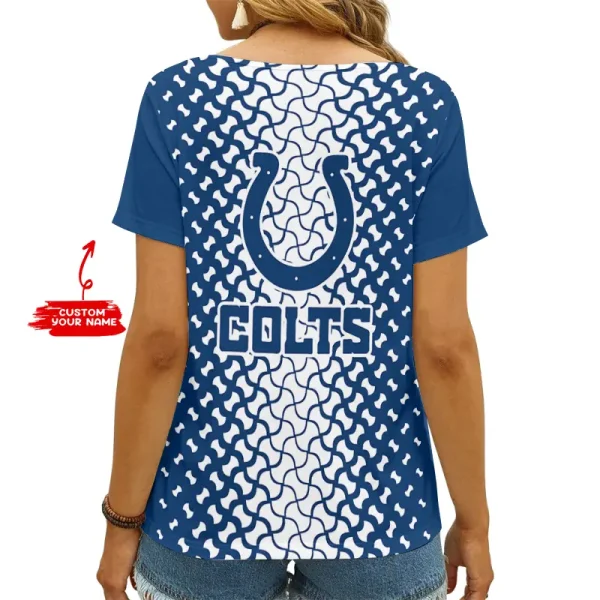 Indianapolis Colts Summer New Women's Short Sleeve T-shirt 3D Trending 2025 AGCWTS949 - Image 2