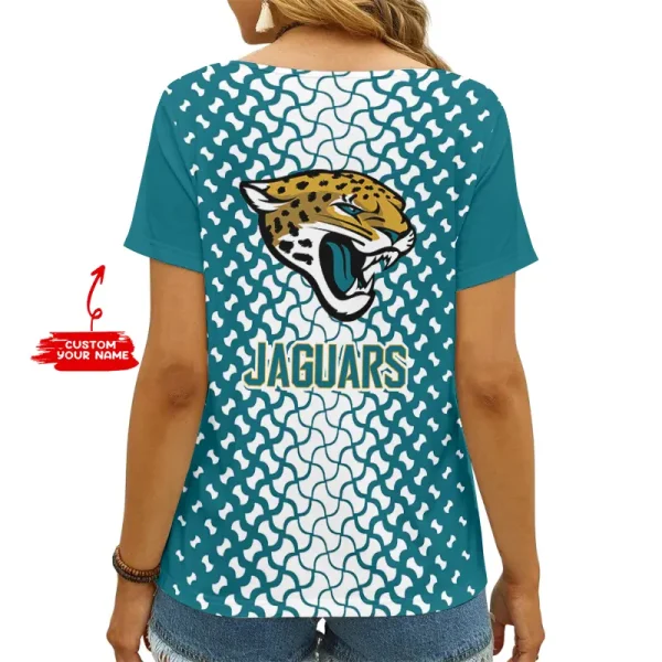 Jacksonville Jaguars Summer New Women's Short Sleeve T-shirt 3D Trending 2025 AGCWTS950 - Image 2
