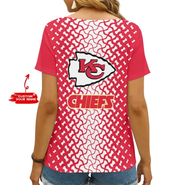 Kansas City Chiefs Summer New Women's Short Sleeve T-shirt 3D Trending 2025 AGCWTS951 - Image 2