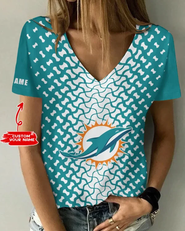 Miami Dolphins Summer New Women's Short Sleeve T-shirt 3D Trending 2025 AGCWTS955