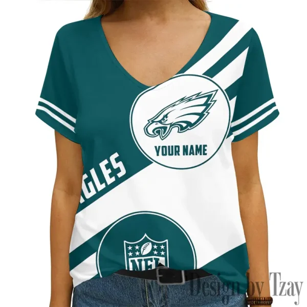 Philadelphia Eagles Summer New Women's Short Sleeve T-shirt 3D Trending 2025 AGCWTS977