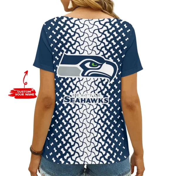 Seattle Seahawks Summer New Women's Short Sleeve T-shirt 3D Trending 2025 AGCWTS964 - Image 2