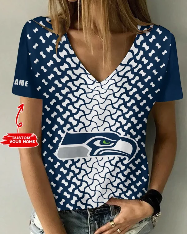 Seattle Seahawks Summer New Women's Short Sleeve T-shirt 3D Trending 2025 AGCWTS964