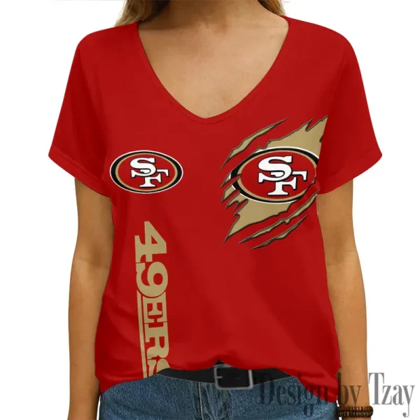 San Francisco 49ers Summer New Women's Short Sleeve T-shirt 3D Trending 2025 AGCWTS992