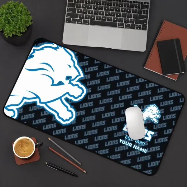 Detroit Lions Personalized Mouse Pad Luminous Mouse Mat For Fan