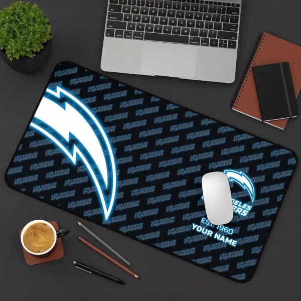 Los Angeles Chargers Personalized Mouse Pad Luminous Mouse Mat For Fan