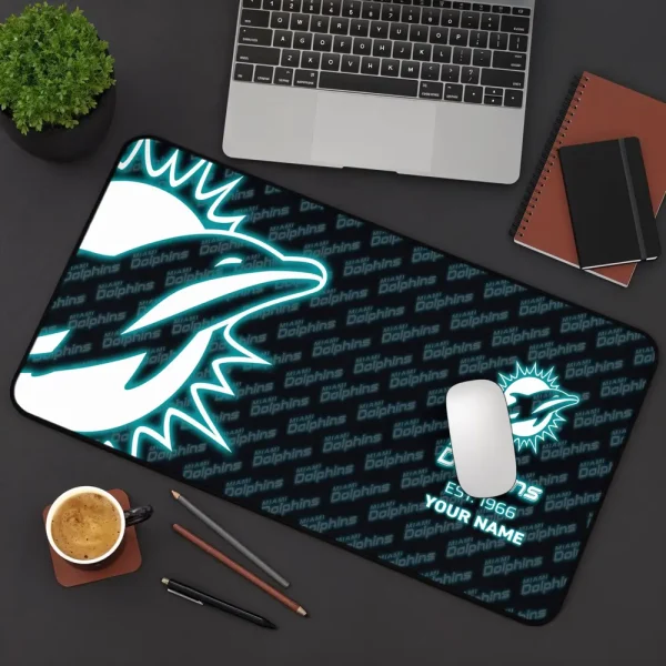 Miami Dolphins Personalized Mouse Pad Luminous Mouse Mat For Fan