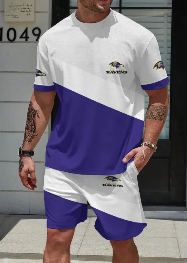 Baltimore Ravens Limited Edition Summer Collection T-shirt And Shorts Set