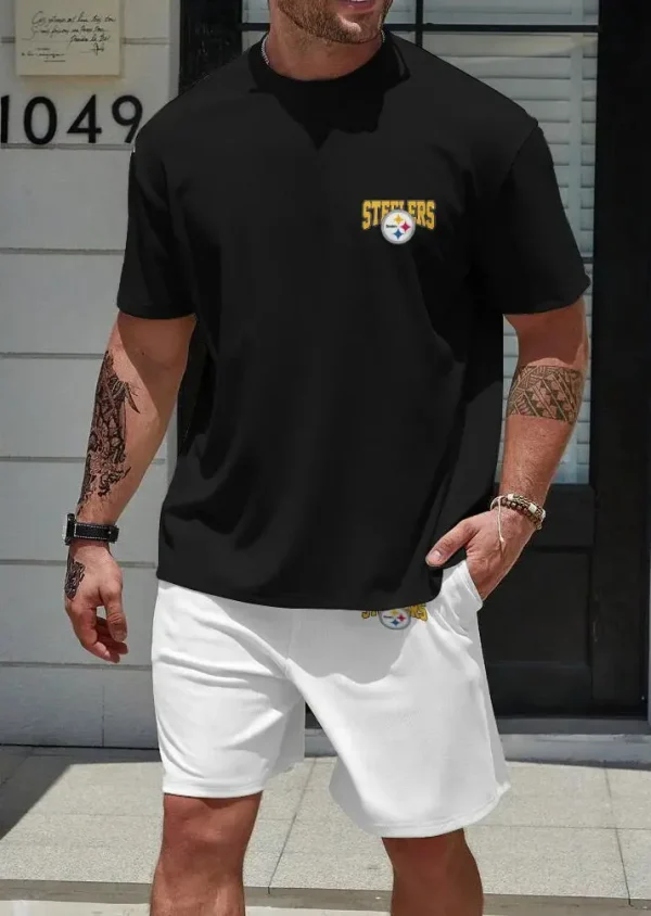 Pittsburgh Steelers Limited Edition Summer Collection T-shirt And Shorts Set