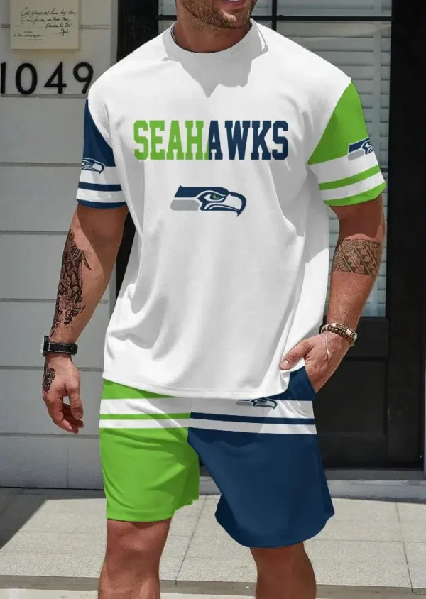 Seattle Seahawks Limited Edition Summer Collection T-shirt And Shorts Set
