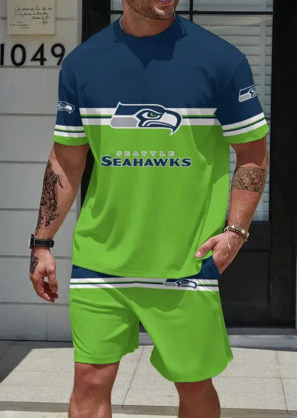 Seattle Seahawks Limited Edition Summer Collection T-shirt And Shorts Set