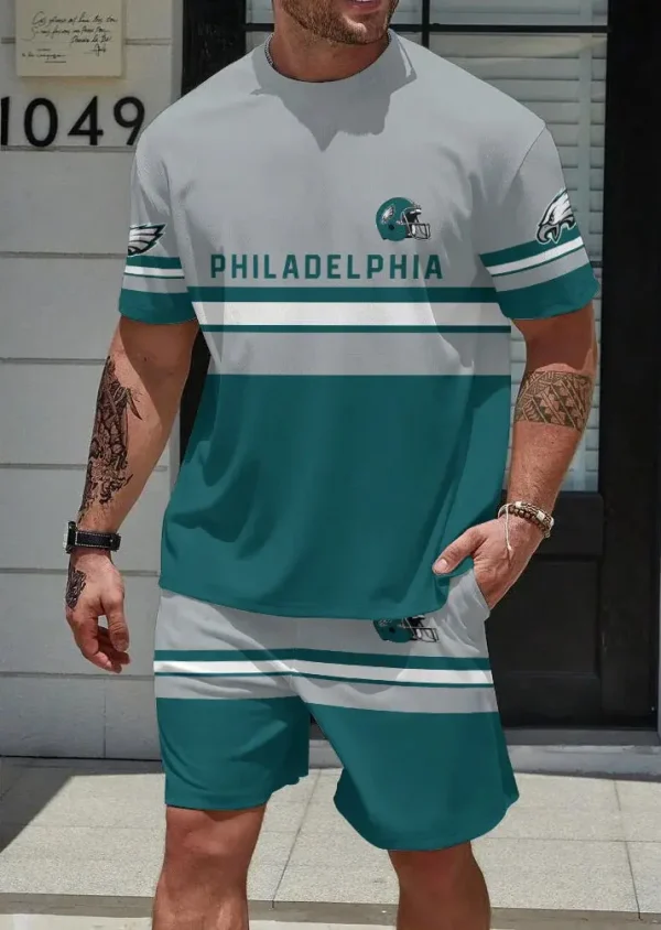Philadelphia Eagles Limited Edition Summer Collection T-shirt And Shorts Set