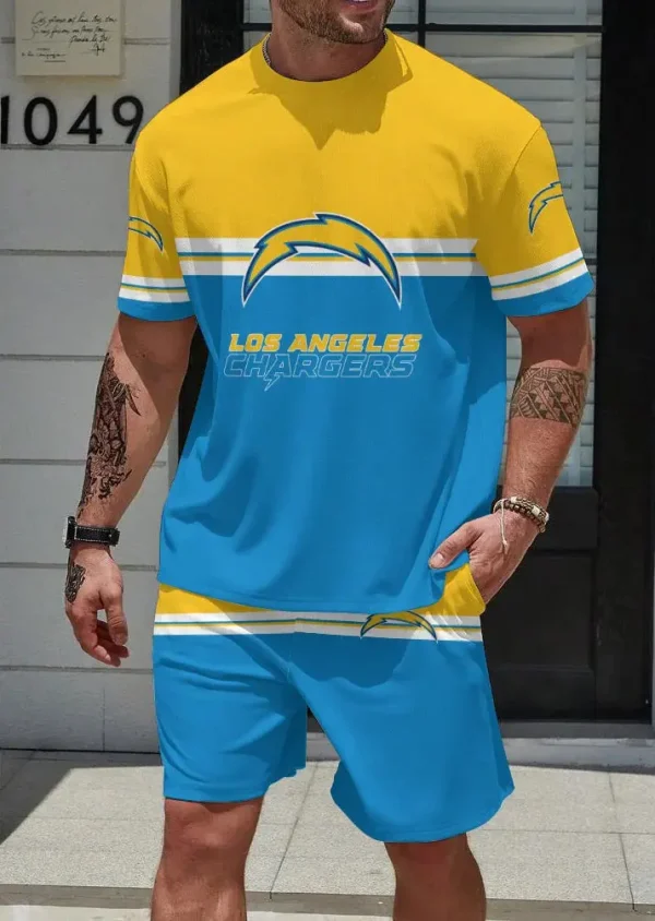 Los Angeles Chargers Limited Edition Summer Collection T-shirt And Shorts Set