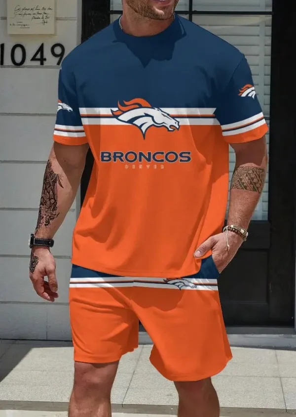 Denver Broncos Limited Edition Summer Collection T-shirt And Shorts Set