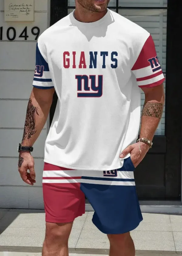 New York Giants Limited Edition Summer Collection T-shirt And Shorts Set