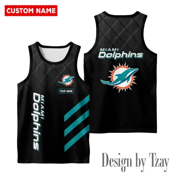 Miami Dolphins 3D Printed Comfortable Breathable Sport Tank Top BGMTT099 - Image 2