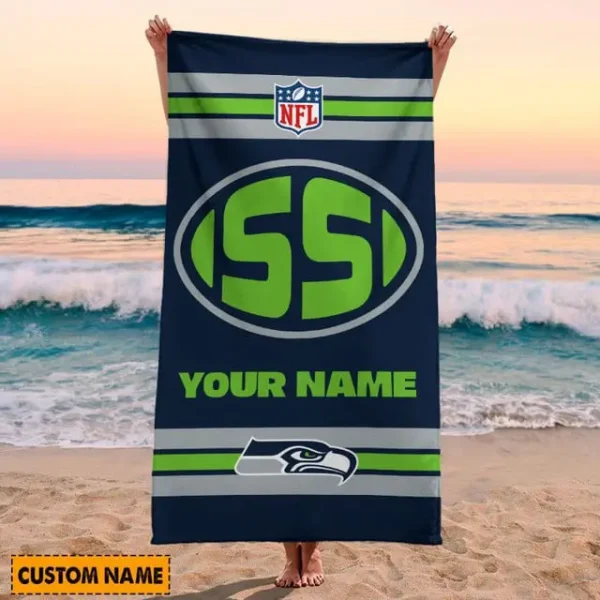 Seattle Seahawks NFL Beach Towels New 2025 - Image 2