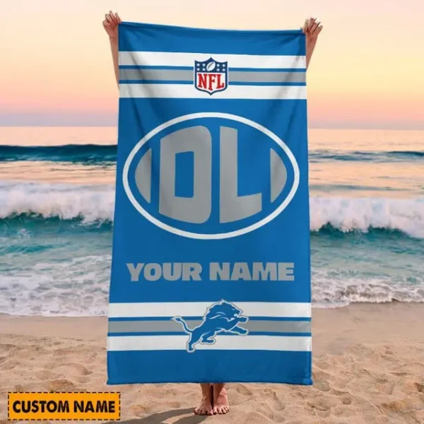 Detroit Lions NFL Beach Towels New 2025 - Image 2