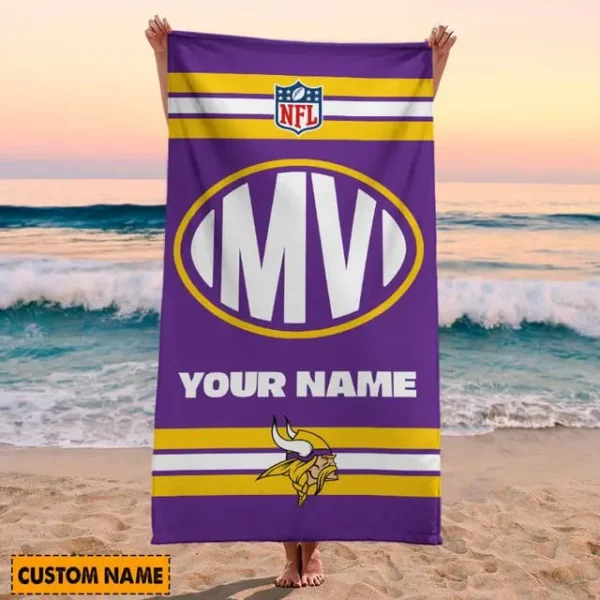 Minnesota Vikings NFL Beach Towels New 2025 - Image 2