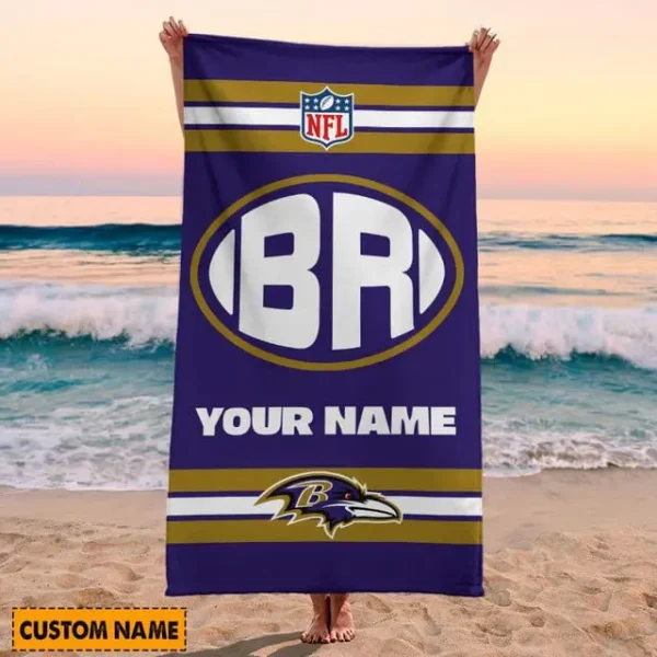 Baltimore Ravens NFL Beach Towels New 2025 - Image 2