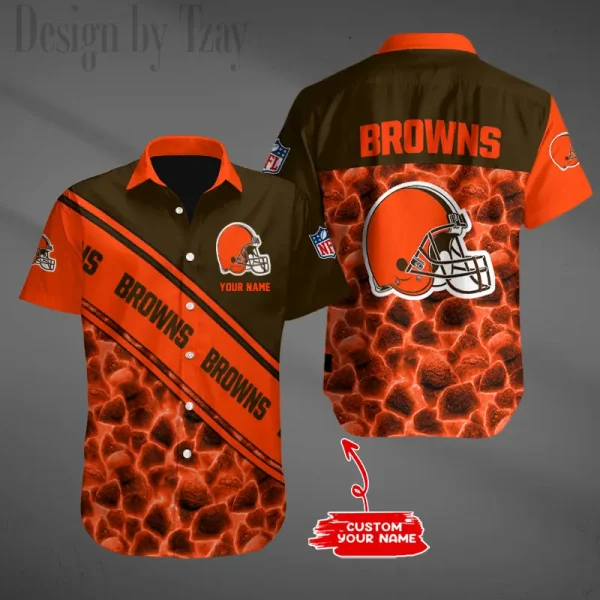Cleveland Browns Button Shirt Trending 2025 AZCBS117