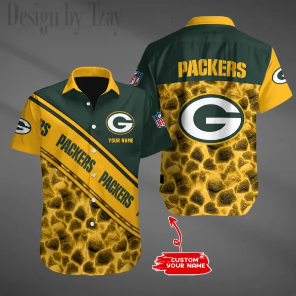 Green Bay Packers Button Shirt Trending 2025 AZCBS119