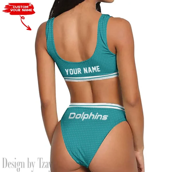 Miami Dolphins Women's Sport Two-Piece Swimsuit New 2025 98SBS022 - Image 2