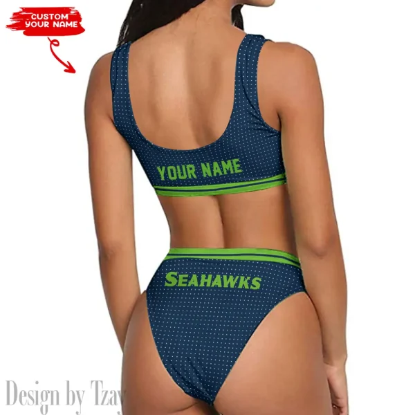 Seattle Seahawks Women's Sport Two-Piece Swimsuit New 2025 98SBS031 - Image 2