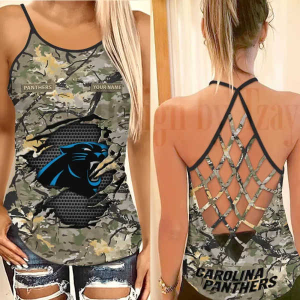 Carolina Panthers Summer Women Backless Tops Trending 2025 BGCCTANK248