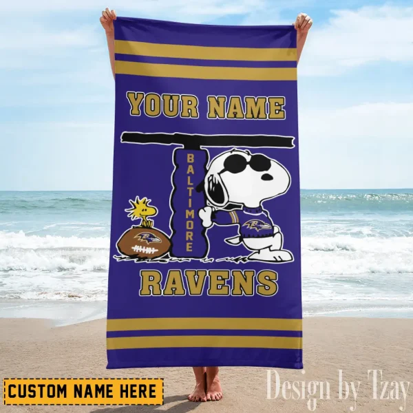 Baltimore Ravens NFL Beach Towels New 2025 AZBTOWEL452