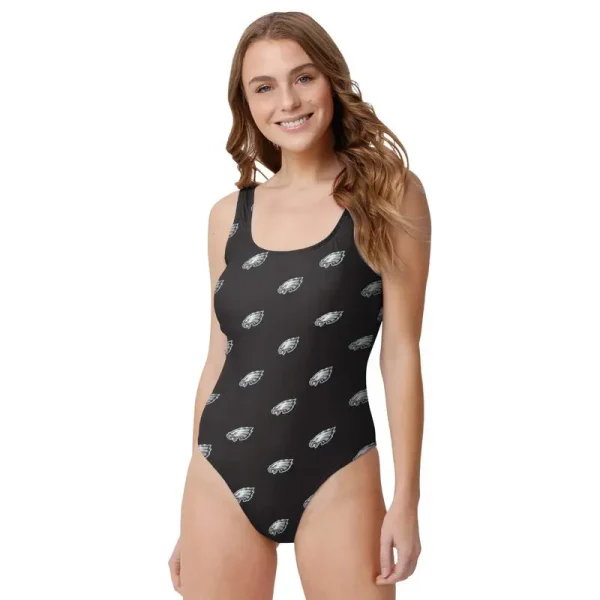 Philadelphia Eagles Women's Halter Straps Backless Swimsuit - Image 2