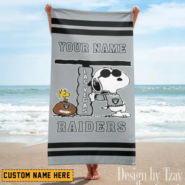Las Vegas Raiders NFL Beach Towels New 2025 AZBTOWEL466